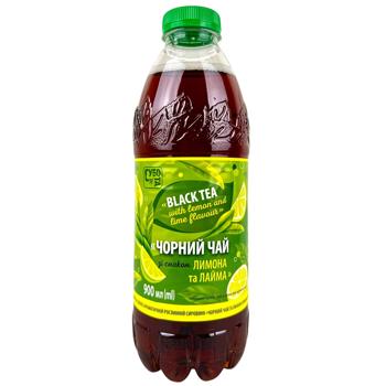 Чай Субота 900 мл чорн. зі смаком лимона та лайма - купить, цены на КОСМОС - фото 1