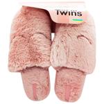 Капці жіночі Twins 11049 HS-LUХ хутрянi світло-рожеві р.36/37