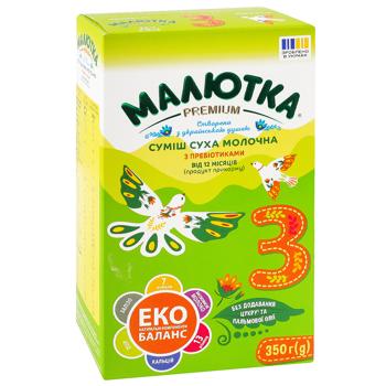 Malyutka Premium 3 Dry Milk Mixture for Children from 12 Months 350g - buy, prices for NOVUS - photo 2