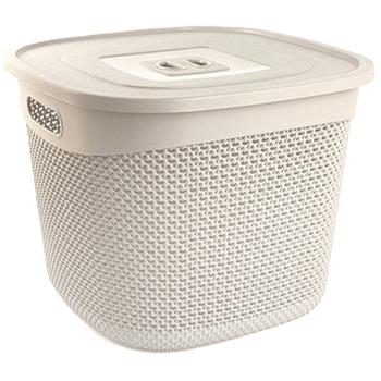 Корзина Ucsan Plastic Drop квадратная с крышкой 36л - купить, цены на METRO - фото 1