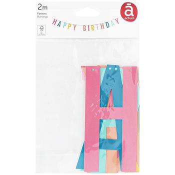 Прапорці Actuel Happy Birthday 13шт