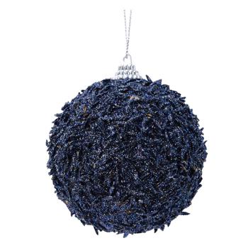 Beads Blue Plastic Christmas Tree Bauble 8cm