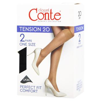 Напівпанчохи жіночі Conte Elegant Tension nero 20ден 23-25р 2 пари - купити, ціни на - фото 2