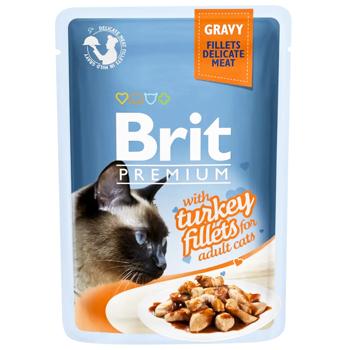 Brit Premium Wet Food with Turkey Fillet for Adult Cats 85g - buy, prices for Auchan - photo 1