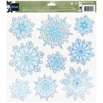 Actuel Blue New Year's Theme Removable Stickers 33x29mm in assortment - buy, prices for - photo 4