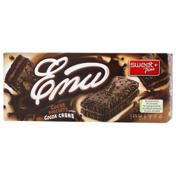 Sweet Plus Emu Sandwich with Cocoa Cream Cookies 160g - buy, prices for MegaMarket - photo 1