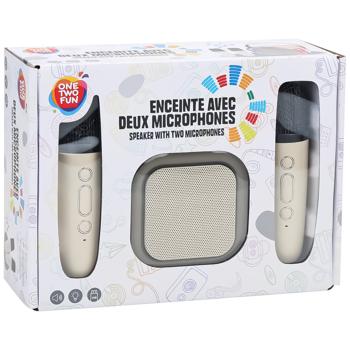 One Two Fun Beige Rechargeable Speaker with Two Microphones - buy, prices for Auchan - photo 1