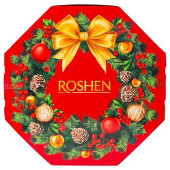Набір солодощів новорічний Roshen Різдвяний вінок 598г - купити, ціни на Восторг - фото 2