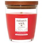 Woodwick Nature's Wick Red Berry & Nutmeg Scented Candle 284g