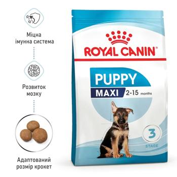 Royal Canin Maxi Puppy Dry Food with Poultry for Puppies of Large Breeds 3kg - buy, prices for MasterZoo - photo 3