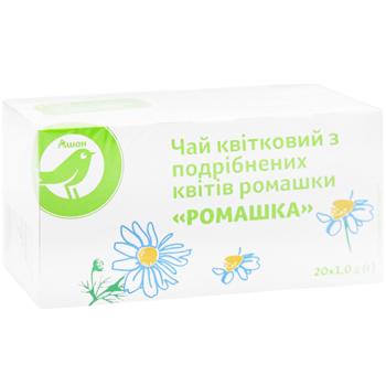 Auchan Tea flower of crushed chamomile flowers in teabags 20pcs*1g - buy, prices for Auchan - photo 3