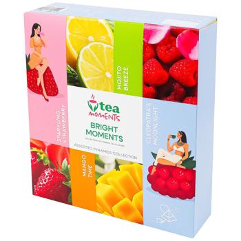 Набор зеленого чая Tea Moments Bright Moments 1,7г*32шт - купить, цены на Auchan - фото 1