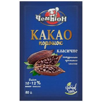 Какао-порошок Чемпіон 80г - купити, ціни на КОСМОС - фото 1