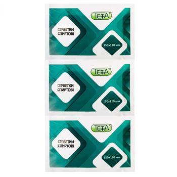 Салфетка спиртовая Teta 110*150мм 10шт - купить, цены на Таврия В - фото 1