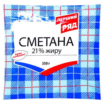 Сметана Первый Ряд 21% 350г - купить, цены на ЕКО Маркет - фото 1