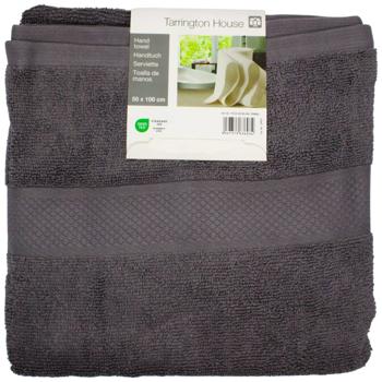 Tarrington House Gray Hand Towel 50x100cm - buy, prices for METRO - photo 1