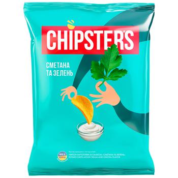 Chipster's Potato Chips with Sour Cream and Greens Flavor 130g - buy, prices for METRO - photo 1