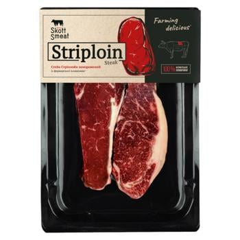 Skott Smeat Striploin Frozen Beef Steak ~475g