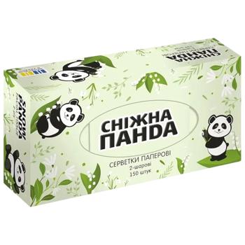 Серветки косметичні Сніжна Панда двошарові 150шт - купити, ціни на КОСМОС - фото 3
