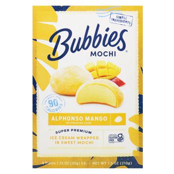 Bubbies Vegan Mochi Ice Cream with Mango 6x35g - buy, prices for - photo 2