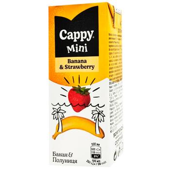 Нектар Cappy Mini банан-полуниця 200мл - купити, ціни на МегаМаркет - фото 1