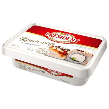 President Intense Fermented Milk Cream Cheese 24.5% 180g
