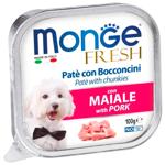 Корм вологий Monge Fresh зі свининою для собак всіх порід 100г
