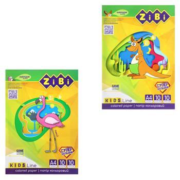 Бумага Zibi цветная 10шт - купить, цены на ЕКО Маркет - фото 1
