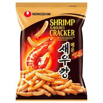 Крекер Nongshim Hot&Spicy со вкусом креветок острые 75г