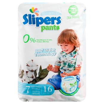 Подгузники-трусики Slipers Junior 7 XXX 17кг + 16шт - купить, цены на КОСМОС - фото 2