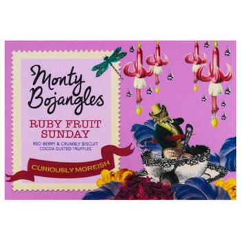 Цукерки Monty Bojangles Ruby Fruit Sunday Трюфелі зі шматочками печива та смаком малини та полуниці 100г - купити, ціни на WINETIME - фото 3