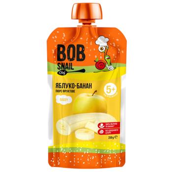 Пюре Bob Snail Яблуко-банан 250г - купити, ціни на Ідеал - фото 1