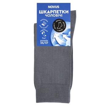 Шкарпетки чоловічі Novus довгі р.25-27 сірий