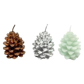 Actuel Pinecone Candle 4.5cm in assortment