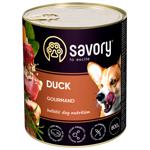 Savory Wet Food with Duck for Adult Dogs of All Breeds 800g