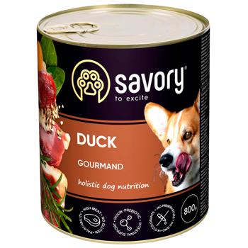 Savory Wet Food with Duck for Adult Dogs of All Breeds 800g - buy, prices for MasterZoo - photo 1