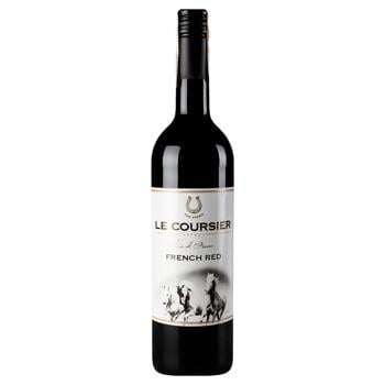 Вино Le Coursier French Red красное полусладкое 12% 0,75л - купить, цены на AlcoHub - фото 1