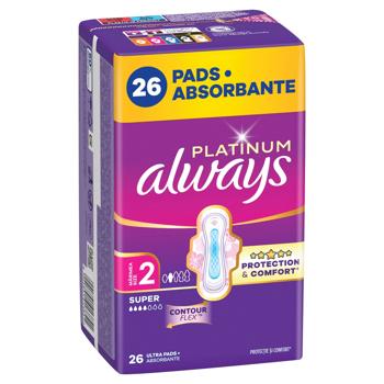 Always Platinum Super Hygienic Pads Size 2 26pcs - buy, prices for COSMOS - photo 2