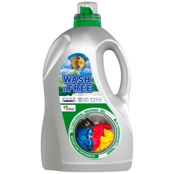 Гель для прання Wash&Free Гірська свіжість універсальний 5л