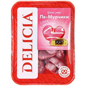 Пряники Delicia Ля-Мурчики с декором со вкусом клубники 300г