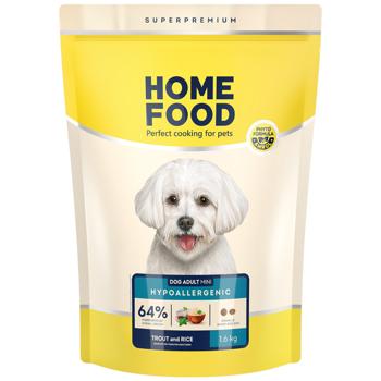 Home Food Dry Food with Trout and Rice for Adult Dogs of Small Breeds 1.6kg - buy, prices for MasterZoo - photo 1