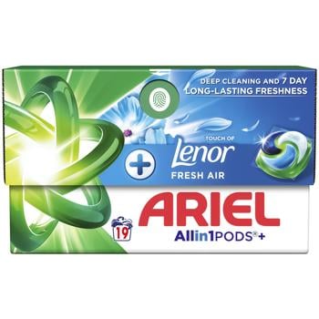 Капсулы для стирки Ariel Allin1 Pods Lenor Прикосновение свежего воздуха 19шт - купить, цены на Идеал - фото 1