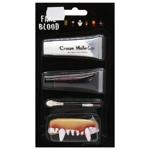 Carnival Teeth Makeup and Blood Holiday Decoration