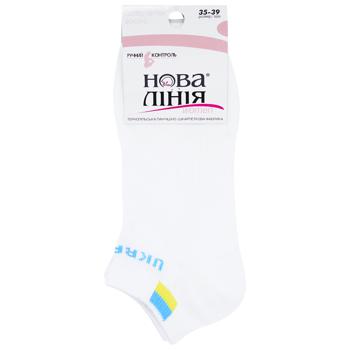 Шкарпетки жін. НОВА ЛІНІЯ 1249 Прапор України р. 35-39 білий - купить, цены на КОСМОС - фото 1