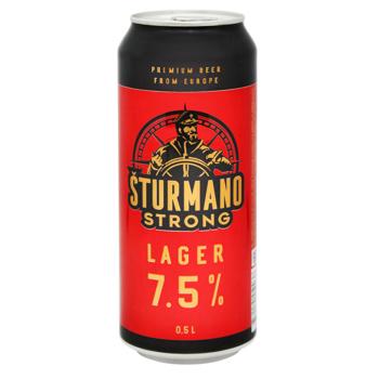 Пиво Sturmano Strong Lager светлое 7,5% 0,5л - купить, цены на NOVUS - фото 1