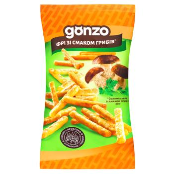Gonzo Mushroom Flavored French Fries Straw 40g - buy, prices for NOVUS - photo 2