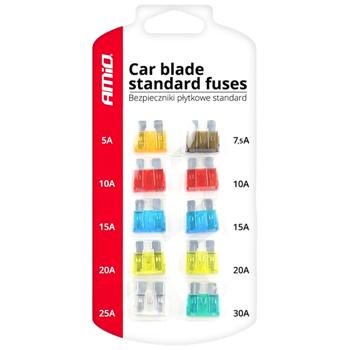 Запобіжник стандартний AMIO (1уп-10шт) (011386) - купить, цены на Auchan - фото 1