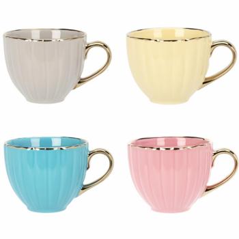 Koopman Pastel Porcelain Mug 400ml in assortment