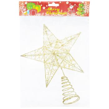 Golden Star Christmas Tree Topper 18x24cm - buy, prices for COSMOS - photo 1