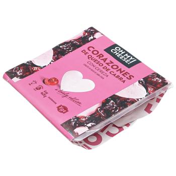 Oh My Cheese! Goat Milk Cheese Hearts 45% with Cherry Filling 80g